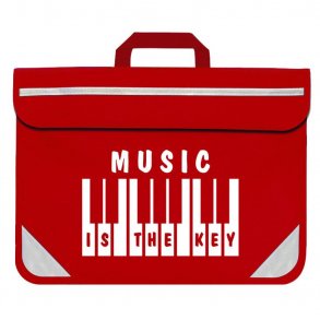 Mapac: Piano/Keyboard Music Bag - Music Is The Key (Red)
