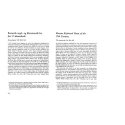 ROM.ORGEL-OG KLAVER FRA 17.RH