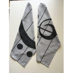 Dish/Tea Towel Pack Of 2 Clef Design