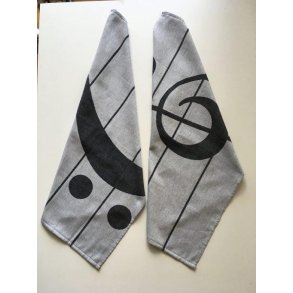 Dish/Tea Towel Pack Of 2 Clef Design