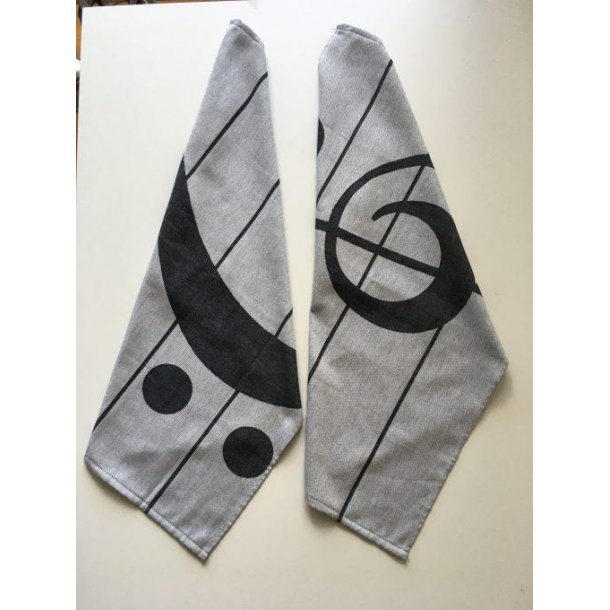 Dish/Tea Towel Pack Of 2 Clef Design