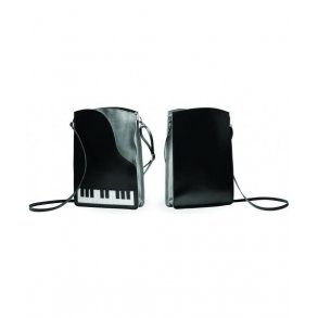 Italian Leather Shoulder Bag - Piano