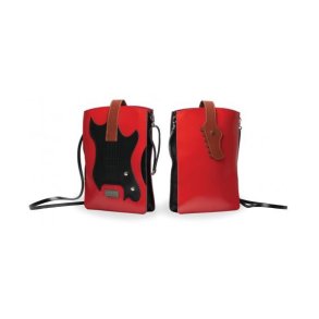 Italian Leather Shoulder Bag - Electric Guitar