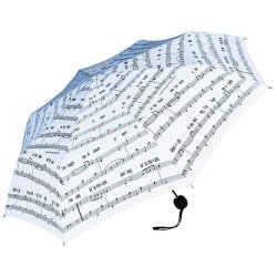 Teleskop paraply med noderne til Singin' In The Rain (hvid)