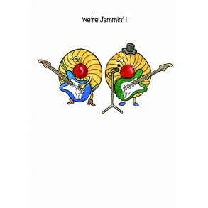Mildew Design: We're Jammin'! - Greeting Card
