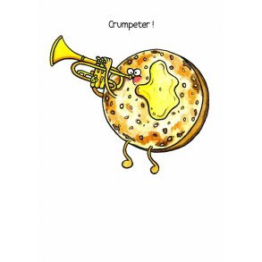 Mildew Design: Crumpeter! - Greeting Card