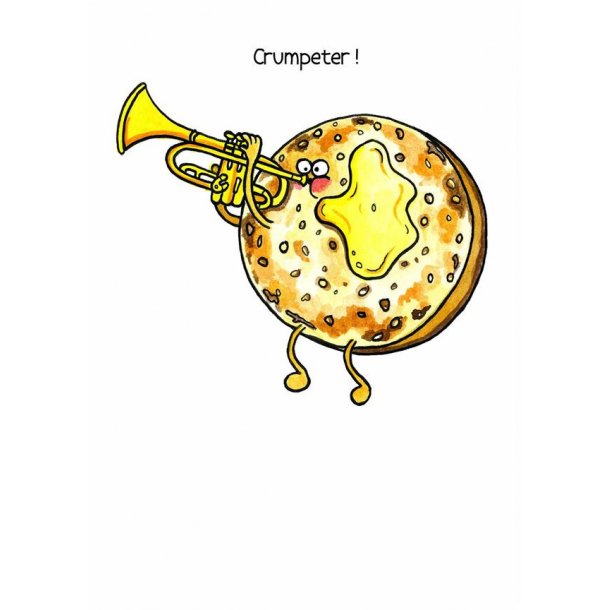 Mildew Design: Crumpeter! - Greeting Card