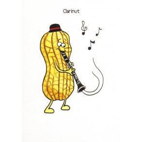 Claire Spake: Clarinut - Greetings Card