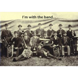 Mildew Design: I'm With The Band - Greeting Card