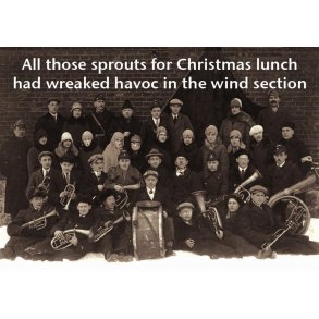 Music Christmas Card: All Those Sprouts Had Wreaked Havoc In The Wind Section