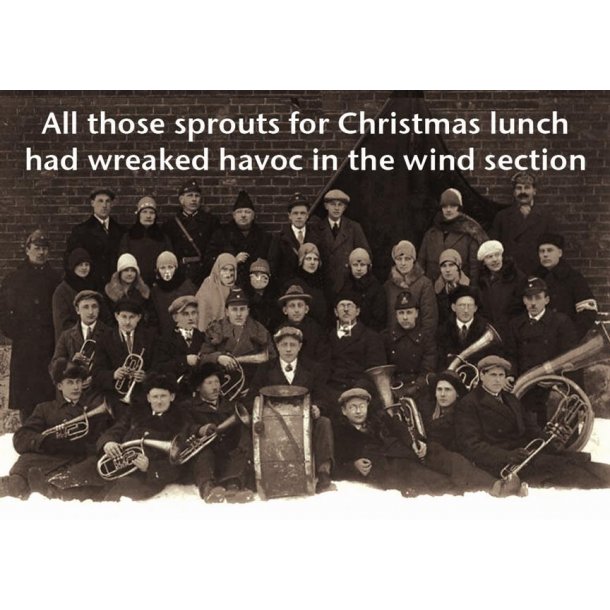 Music Christmas Card: All Those Sprouts Had Wreaked Havoc In The Wind Section