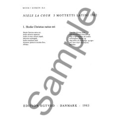 NIELS LA COUR HODIE CHRISTUS NATUS EST SATB