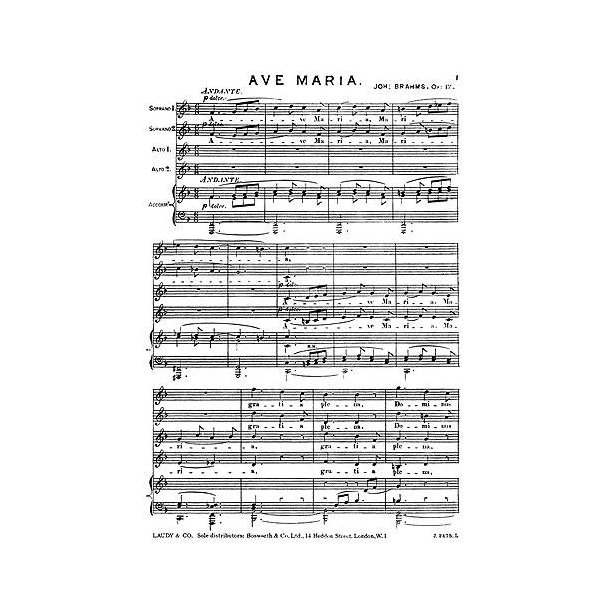 Brahms: Ave Maria Op.12