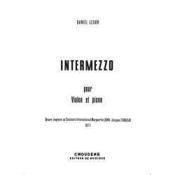 Daniel-Lesur: Intermezzo For Violin and Piano