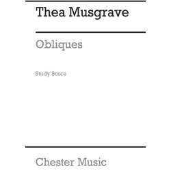 Thea Musgrave: Obliques Orch (Study Score)