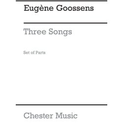 Goossens  Three Songs Op. 26  String Quartet Accompaniment  Pts