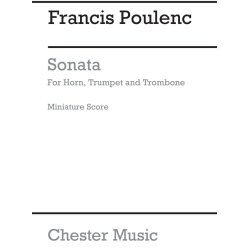 Francis Poulenc: Sonata For Horn, Trumpet And Trombone (Miniature Score)