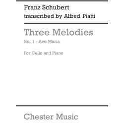 Schubert Ave Maria From Three Melodies Cello/Piano (Arr Piatti)