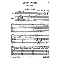 Gustav Holst: Vedic Hymns Op24 for Voice And Piano