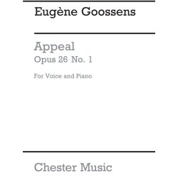 Goossens: The Appeal from 'Three Songs Op.26' for Medium Voice and Piano