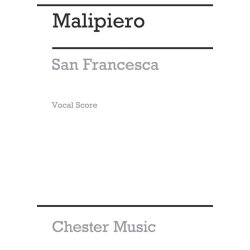Malipiero: San Francesco D'assisi Solo (Vocal Score)