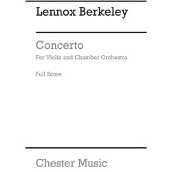 Lennox Berkeley: Concerto For Violin And Chamber Orchestra Op.59 (Score)