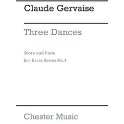 Claude Gervaise: Three Dances - Brass Quartet (Just Brass No.4)
