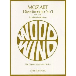 Mozart: Divertimento No.1 K439b For Clarinet And Piano