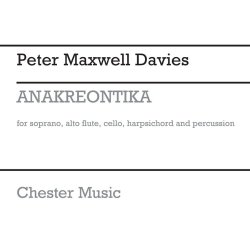 Peter Maxwell Davies: Anakreontika (Performing Score)