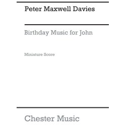 Peter Maxwell Davies: Birthday Music For John (Miniature Score)