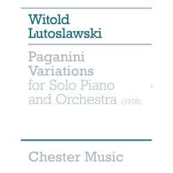 Witold Lutoslawski: Paganini Variations For Solo Piano And Orchestra (Score)