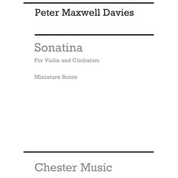 Peter Maxwell Davies: Sonatina For Violin And Cimbalom