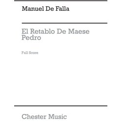 De Falla: El Retablo De Maese Pedro (Full Score)