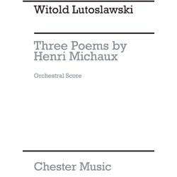 Witold Lutoslawski: Trois Poemes D'henri Michaux (Score)