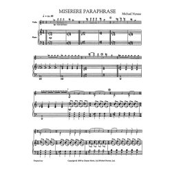 Michael Nyman: Miserere Paraphrase (Violin/Piano)