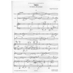 Hugh Wood: Trio For Clarinet, Cello And Piano Op.40 (Score)