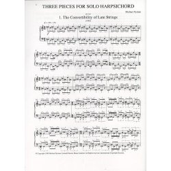 Michael Nyman: Three Pieces For Solo Harpsichord