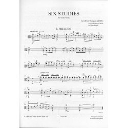 Geoffrey Burgon: Six Studies For Cello Arranged For Solo Viola