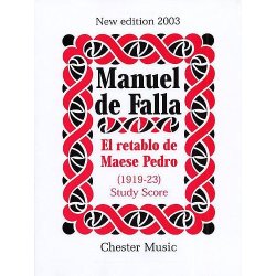 Manuel De Falla: El Retablo De Maese Pedro (Study Score)