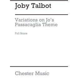 Joby Talbot: Variations On Jo's Passacaglia Theme for Organ