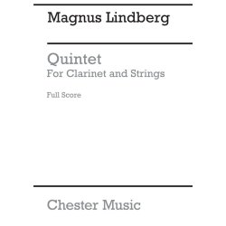 Magnus Lindberg: Quintet For Clarinet And Strings (Score)