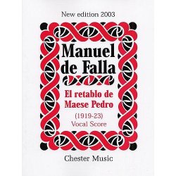 Manuel De Falla: El Retablo De Maese Pedro (Vocal Score)