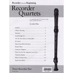 Recorder Quartets: Tenor Recorder Part