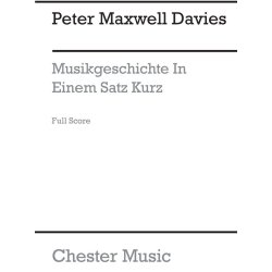 Peter Maxwell Davies: Musikgeschichte In Einem Satz, Kurz (Score)