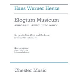 Hans Werner Henze: Elogium Musicum (Vocal Score)