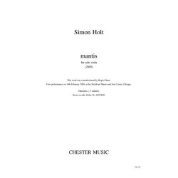 Simon Holt: Mantis (Solo Viola)
