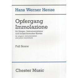 Hans Werner Henze: Opfergang Immolazione (Full Score)