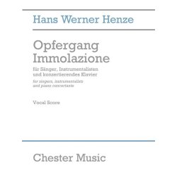 Hans Werner Henze: Opfergang Immolazione (Vocal Score)
