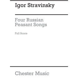 STRAVINSKY IGOR FOUR RUSSIAN PEASANT SONGS 1954 VER FULL SCORE ENGLISH