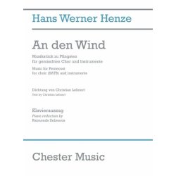 Hans Werner Henze: An Den Wind (Vocal Score)